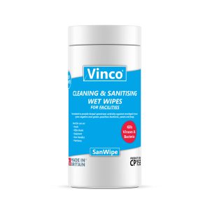 Vinco-SanWipe Cleaning & Sanitising Facilities Anti-Bac and Anti-Viral Wipe 200 Wipes
