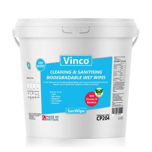 Vinco-ZeroWipe Cleaning and Sanitising Bio-Degradable Wet Wipe 500