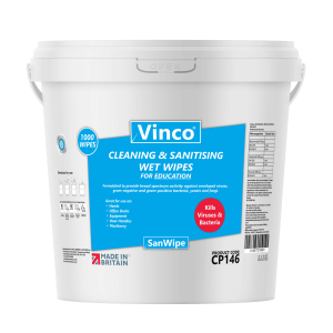 Vinco-SanWipe Cleaning & Sanitising Education Wipe 1000 Wipes