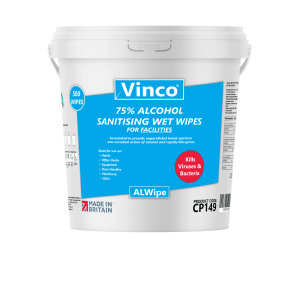 Vinco-ALWipe  Sanitising Alcohol Facilities Anti-Bac and Anti-Viral Wipe 500 Wipes
